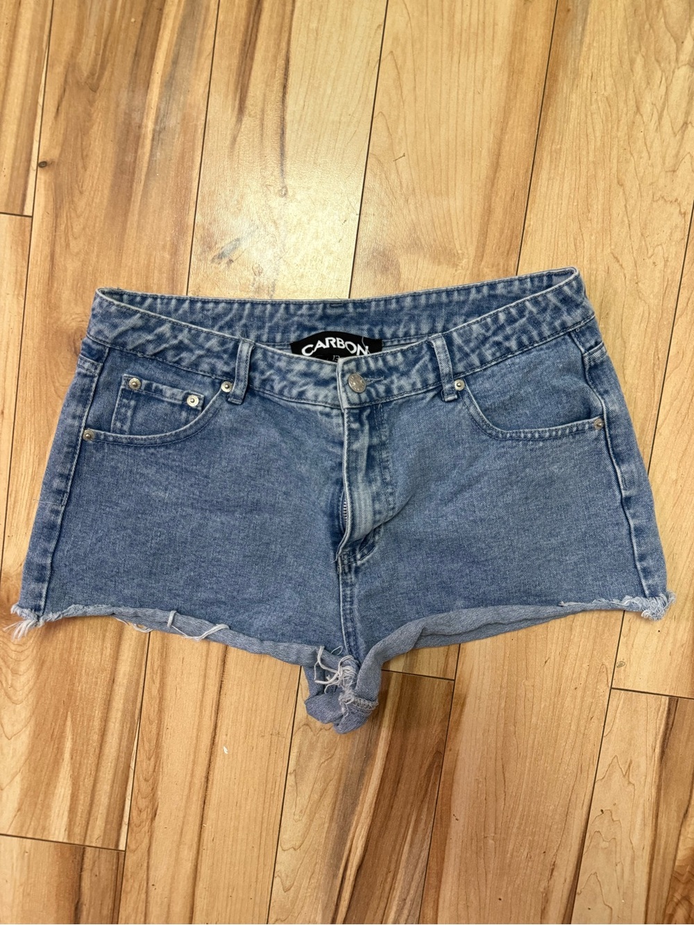 Carbon Classic Light Blue Denim Cutoff Shorts
